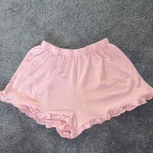 Baby pink flowy shorts